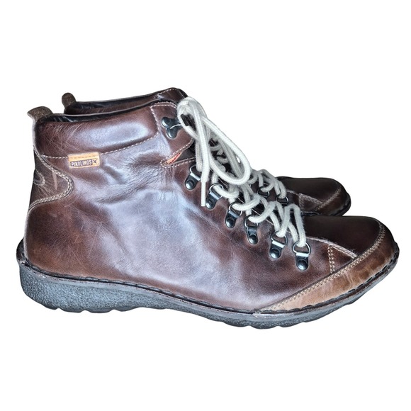 PIKOLINOS Other - Pikolinos Men's Brown Leather Lace Up Ankle Boots Hiking Style 44